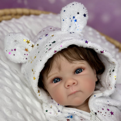 Neonata rinata Bettie con corpo in vinile realistico da 45 cm e capelli corti