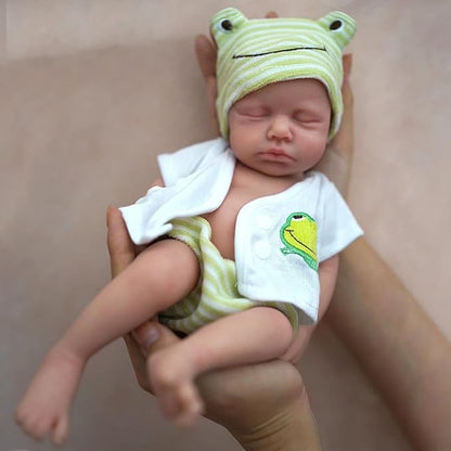 30cm Lifelike Soft Full Silicone Asleep Loulou Reborn Doll Girl