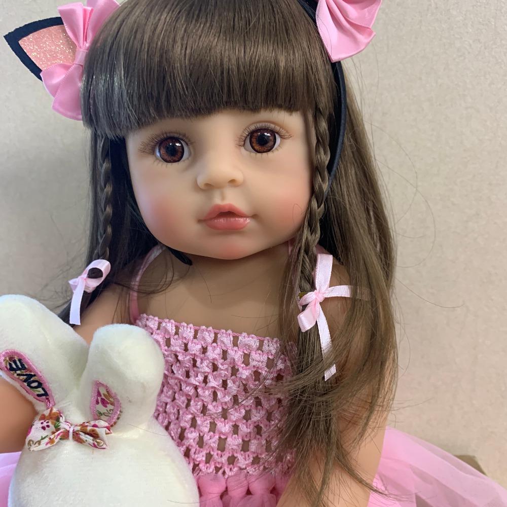 Pink dress princess Reborn Dolls With Long Hair