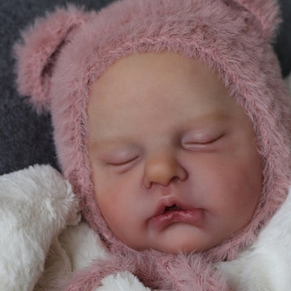 Kit per bambola reborn da 22 pollici occhi chiusi non verniciati colore: Rubino