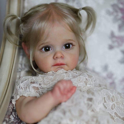 22 inch lifelike Reborn Baby Dolls Sweet Open Eyes Sorrow