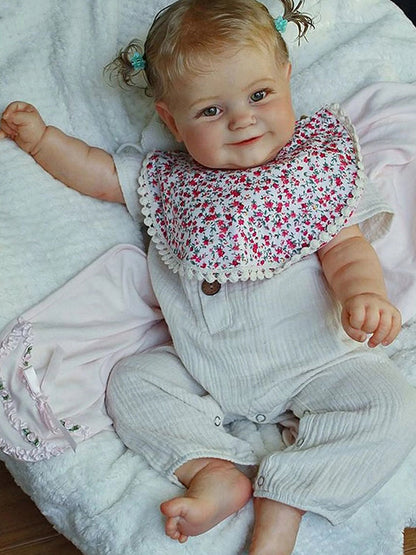 60cm Lifelike Blonde Hair Smile Reborn Toddler-Maddie