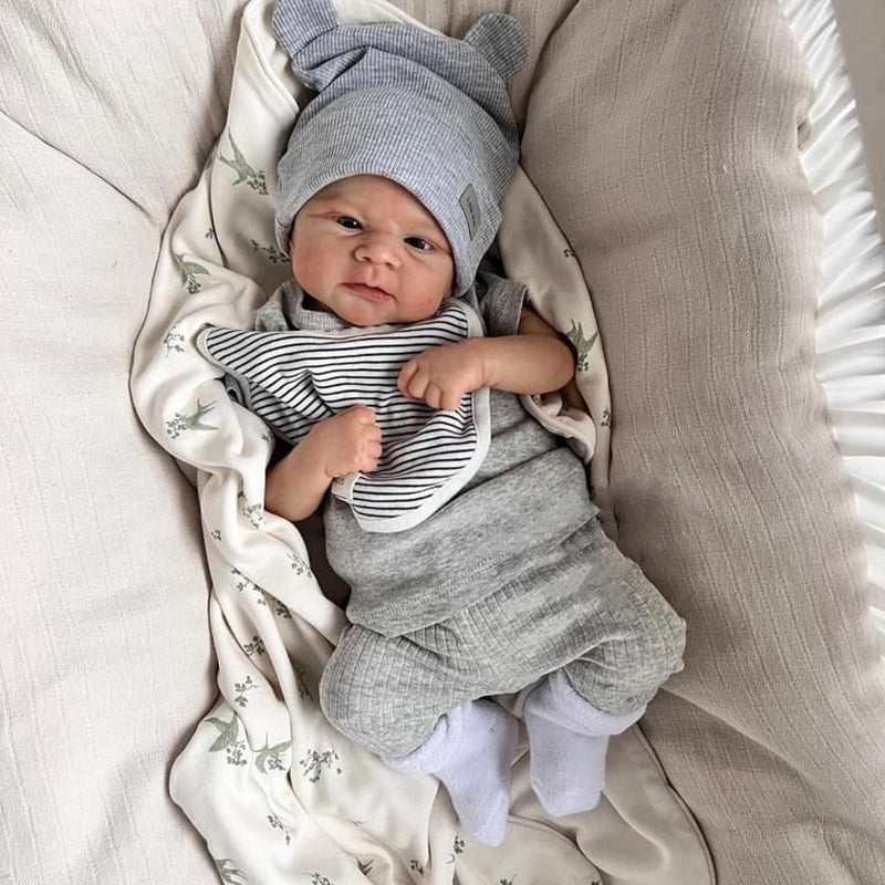 19 Inches Agatha Reborn Dolls Boys with Open Eyes-Elijah