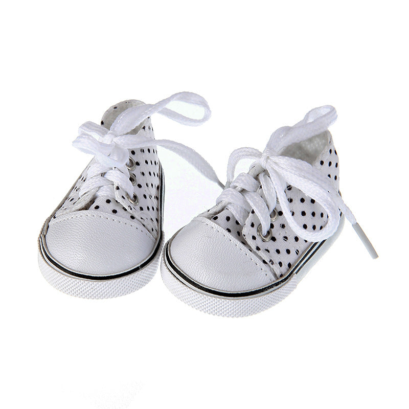 Scarpe alte in tela per bambole reborn da 17-18 pollici