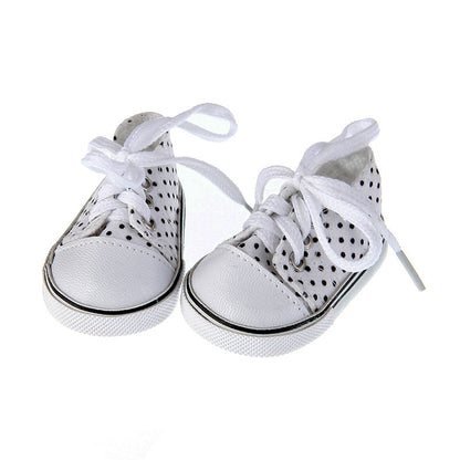 Scarpe alte in tela per bambole reborn da 17-18 pollici