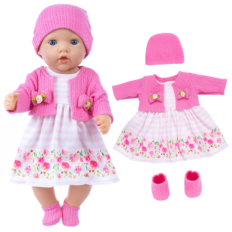 Floral Printing Clothes Set for 17-18 Inches Reborn Dolls