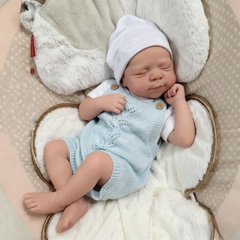 Bambola reborn realistica dipinta a mano da 48 cm Pascale che dorme