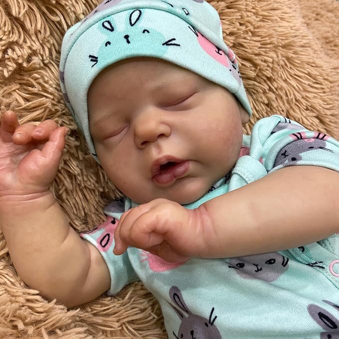 Kit per bambola reborn Alexis da 22 pollici occhi chiusi non verniciati