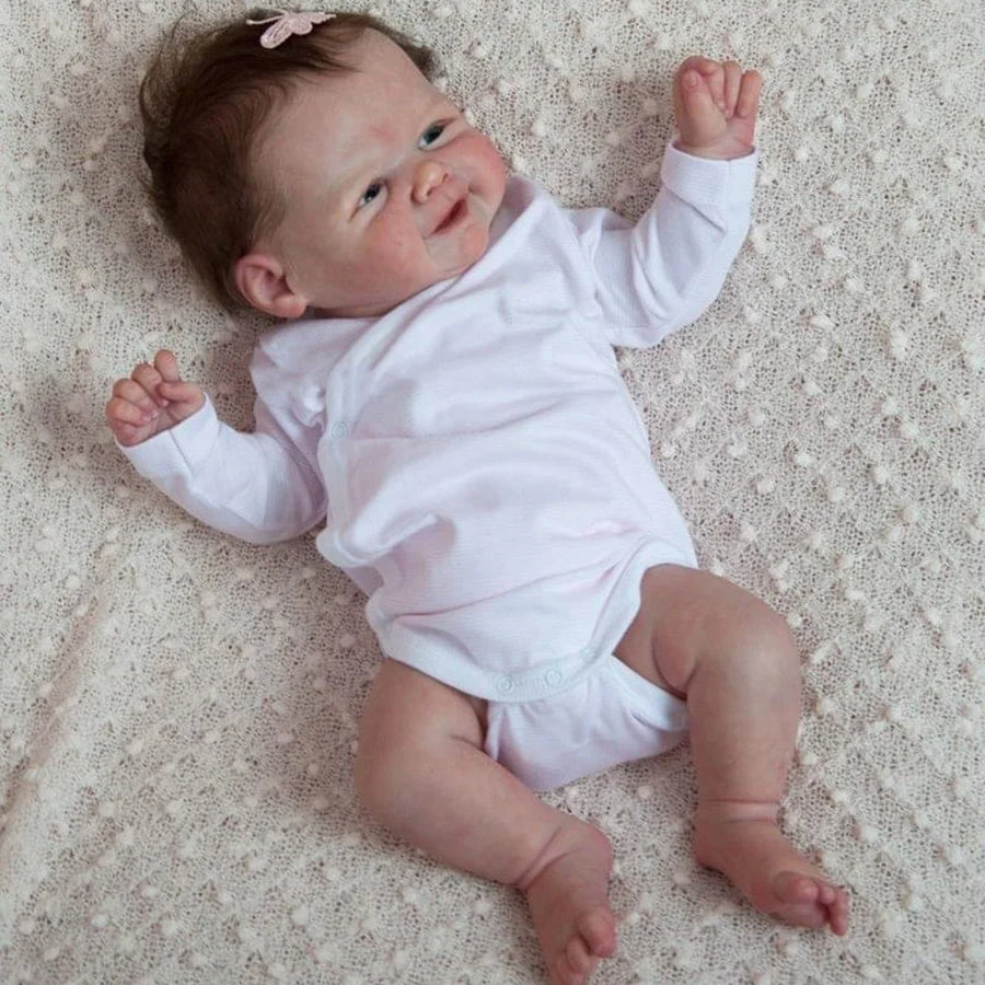 19 inch Reborn Ansel Doll with Open Eyes and Short Hair - Live