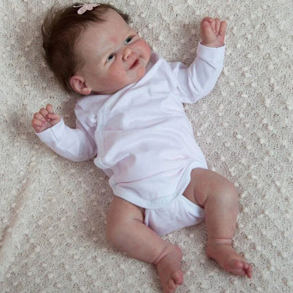 19 inch Reborn Ansel Doll with Open Eyes and Short Hair - Live