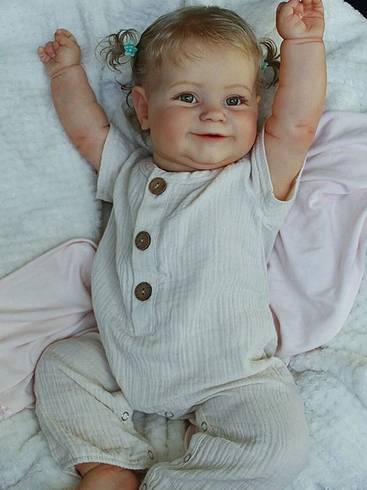 60cm Lifelike Blonde Hair Smile Reborn Toddler-Maddie