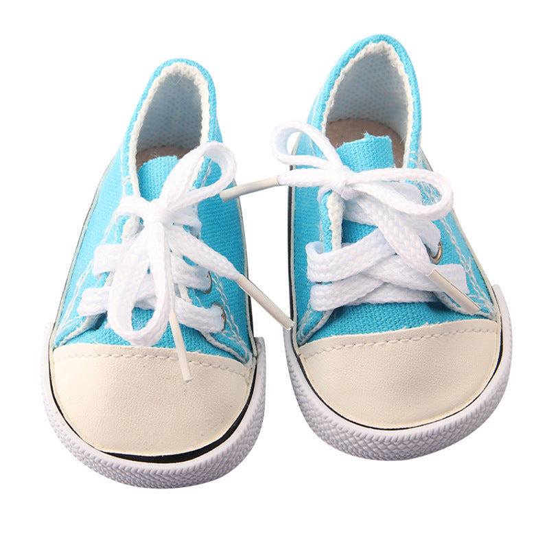 Scarpe alte in tela per bambole reborn da 17-18 pollici