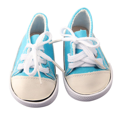 Scarpe alte in tela per bambole reborn da 17-18 pollici
