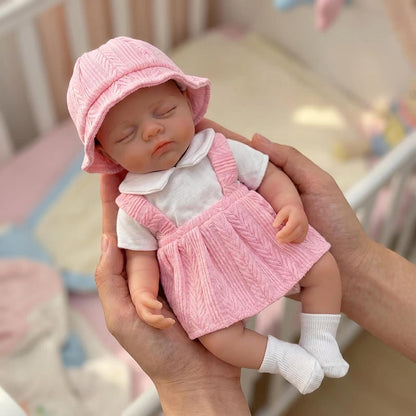 Bambola reborn Irys in silicone integrale da 30cm sorelle gemelle