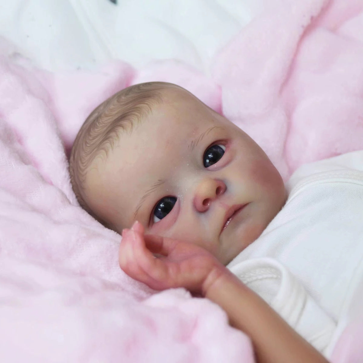 40cm Realistic Open Eyes Reborn Doll Tink In White Clothes