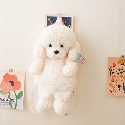 Zaino di peluche di simulazione a forma di cane