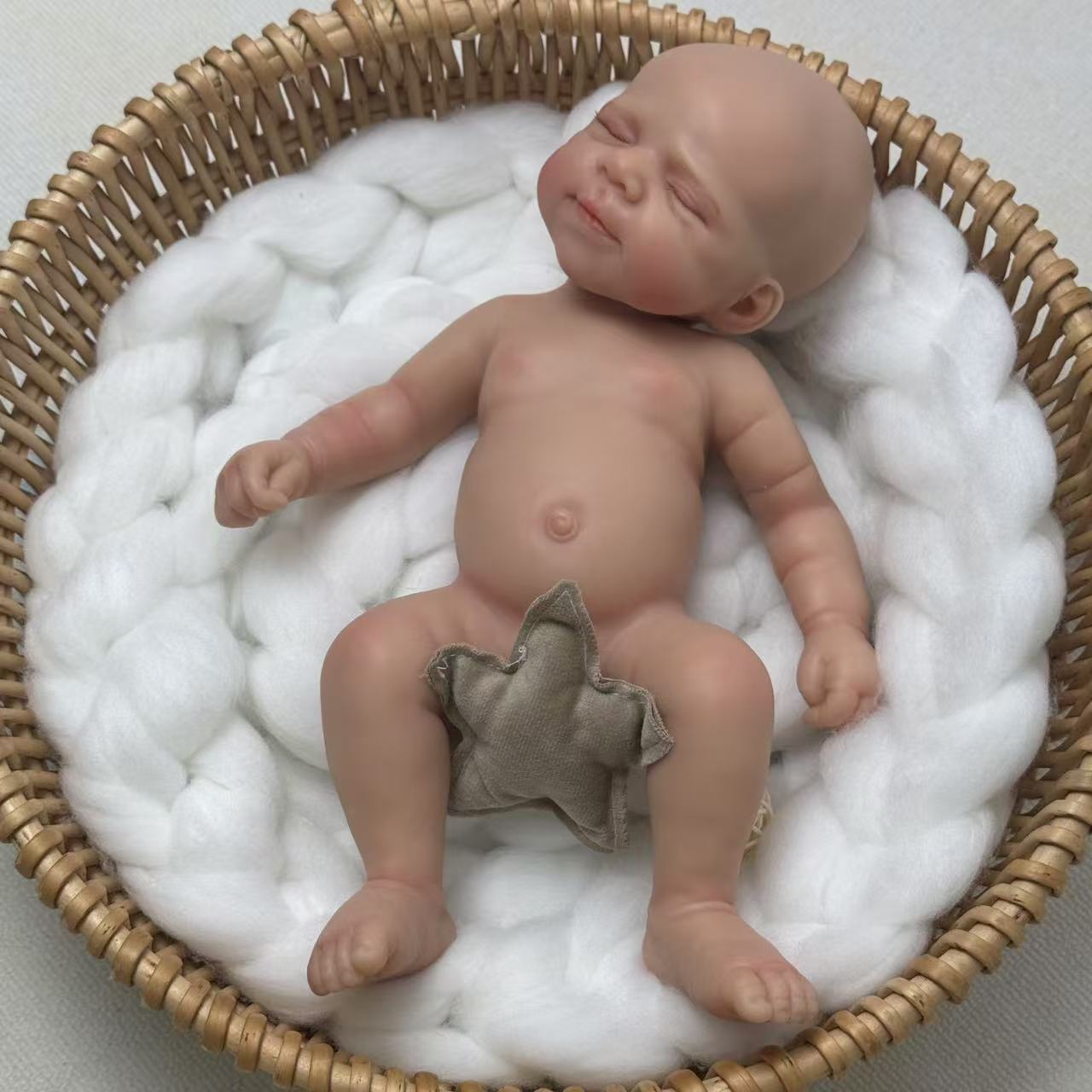 30cm Full Silicone Openable Mouth Pascale Reborn Doll Girl In Pink Clothes