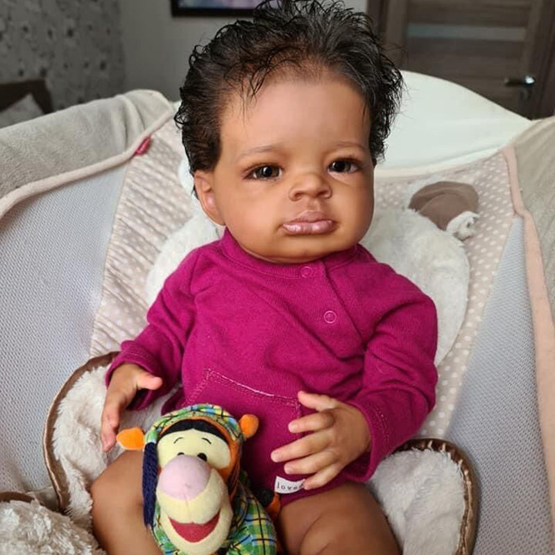 Sara 20 inch Dark Skinned Reborn Dolls-Lanny