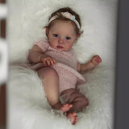 20 inch reborn doll with blue eyes and short hair