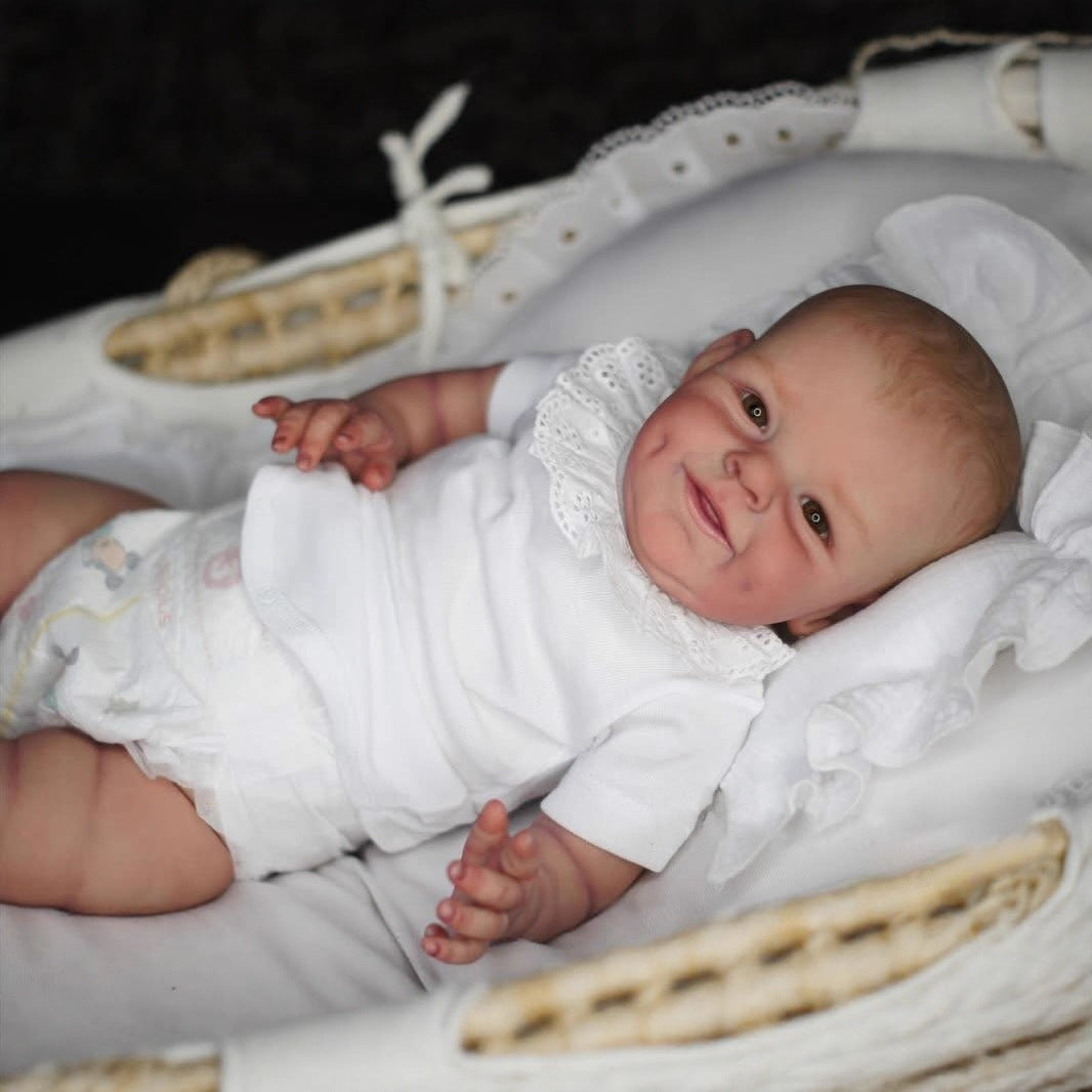 55 cm Occhi Aperti Corpo Morbido Sorriso Bambole Reborn- Shaya