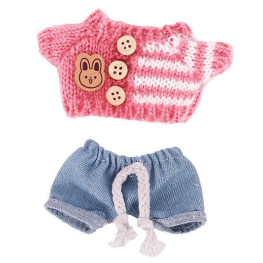 Sweater and Jeans 2-Piece set for 8 Inches/20cm Mini Reborn Dolls