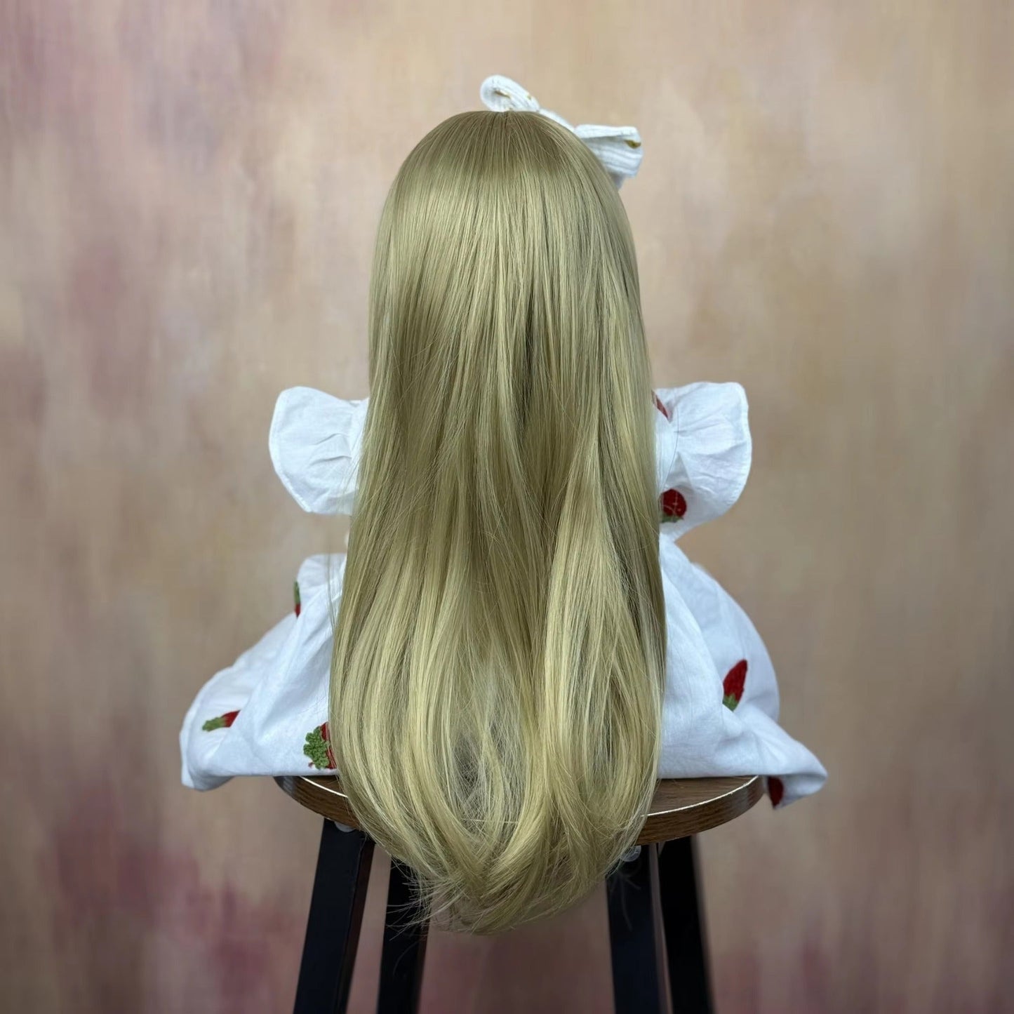 55cm Open Eyes Long Blonde Hair Betty Reborn Baby Girl In White Dress