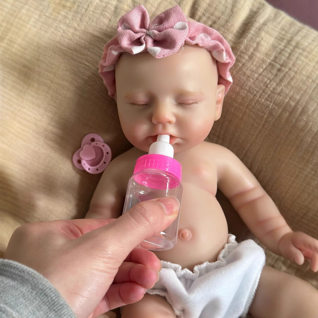 30cm Lifelike Full Silicone Closed Eyes Reborn Doll Girl-Loulou