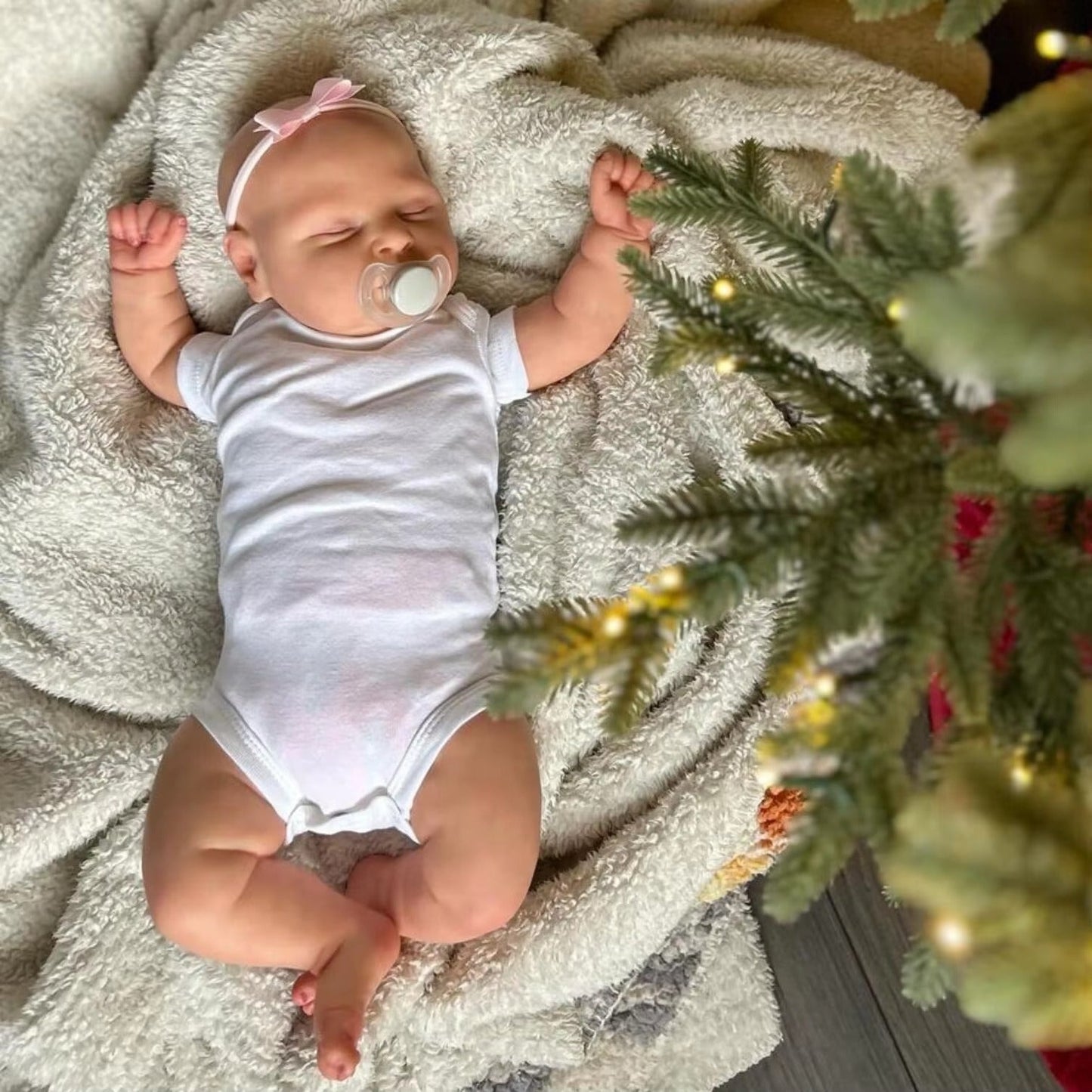 Bambola Reborn Realistica da 20 Pollici Sandra che Dorme - Peaches