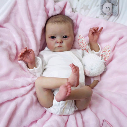 40cm Realistic Open Eyes Reborn Doll Tink In White Clothes