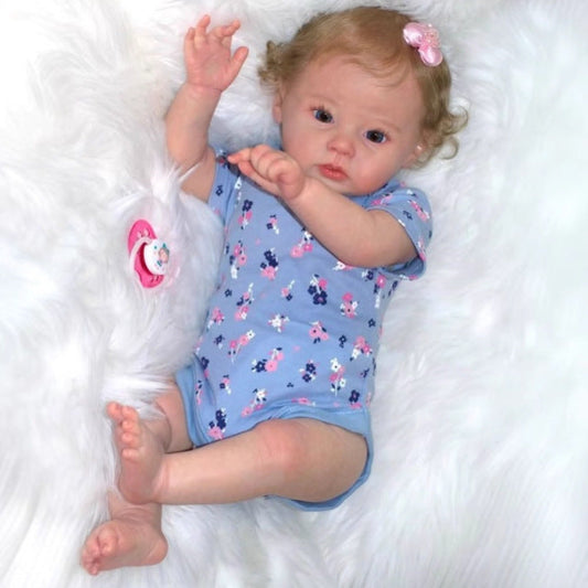 20 Inches Open Eyes Blonde Hair Realistic Reborn Dolls-Raven