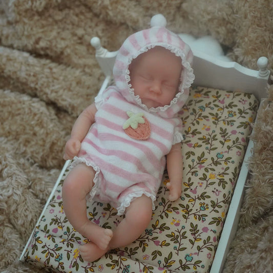 6 pollici occhi chiusi Mini Bambola Reborn Ragazzo/Ragazze-levi