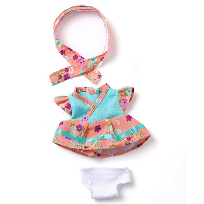 Set di vestiti floreali per mini bambole reborn da 20cm (8 pollici)