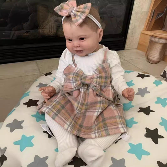 Bambola reborn Myron Softy Body da 60 cm con occhi aperti-Kodi