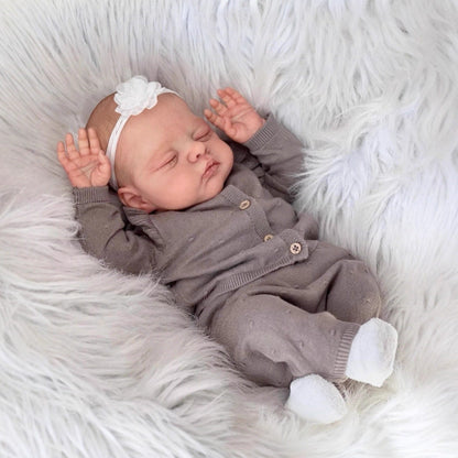 Bambola Reborn da 50 cm con corpo morbido e addormentato - Irys