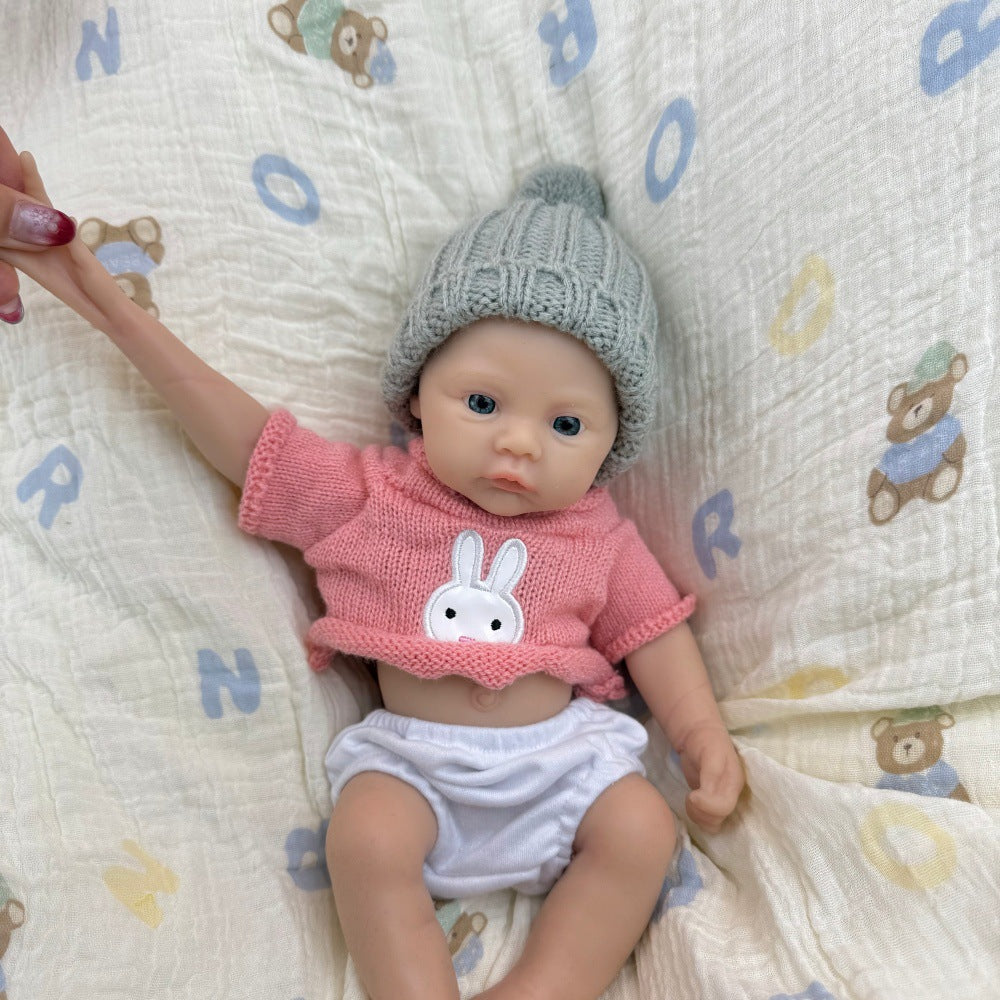 30cm Full Silicone Meadow Reborn Baby Girl in Pink Clothes