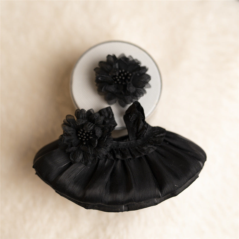 Bellissimo set composto da abito a bolle e fascia per capelli ideale per mini bambole reborn da 15 cm