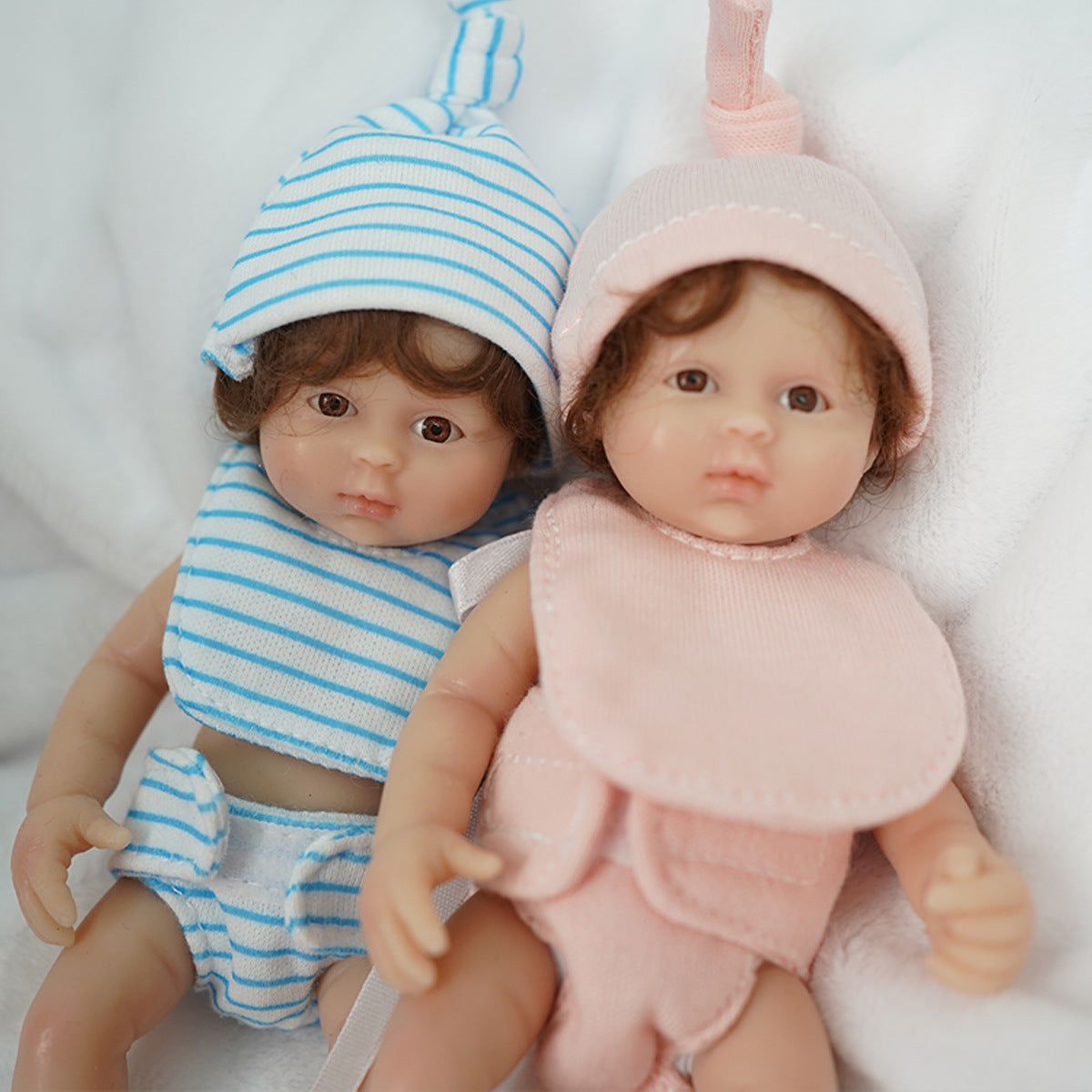 6 Inch And 15 Cm Open Eyes Reborn Dolls Twins