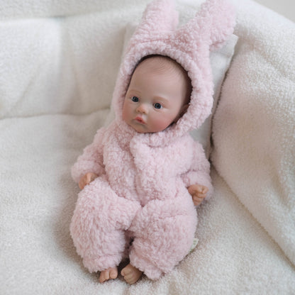 Mini bambola reborn realistica da 30 cm con occhi aperti ragazza - Meadow