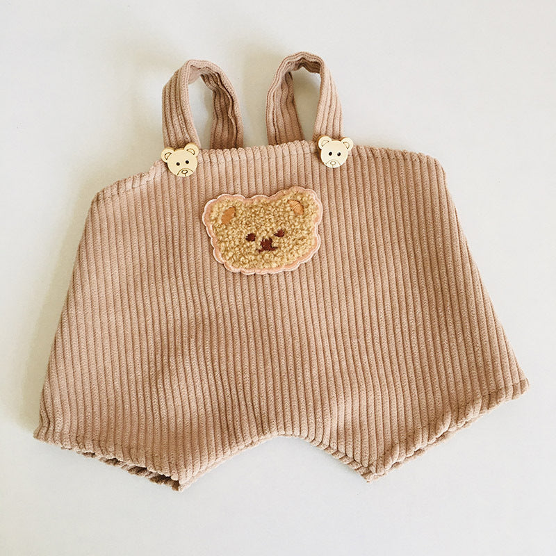 Bear Button Overalls for 30cm Dolls