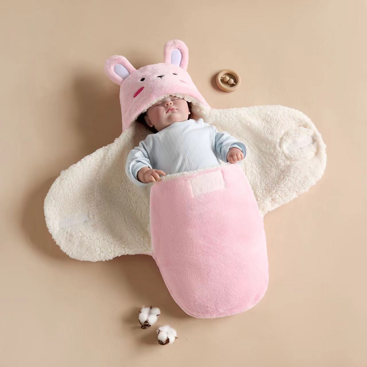Sacco a pelo in peluche con simpatici cartoni animati per bambole da 20-24 pollici