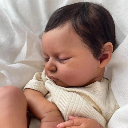 Bambola Reborn Realistica da 20 Pollici con Occhi Chiusi e Pelle Scura - Laura