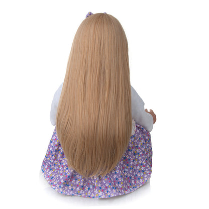 24 inches Open Eyes Long Hair Reborn Twins Baby Girls