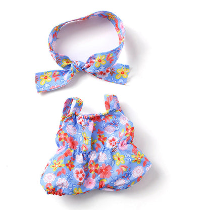 Set di vestiti floreali per mini bambole reborn da 20cm (8 pollici)