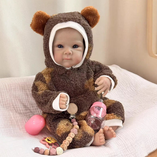 50 cm occhi aperti corpo morbido neonato rinato in tutina di peluche - Bettie