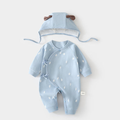 Completo composto da body e cappellino stampati in due pezzi per bambole reborn da 45 a 55 cm