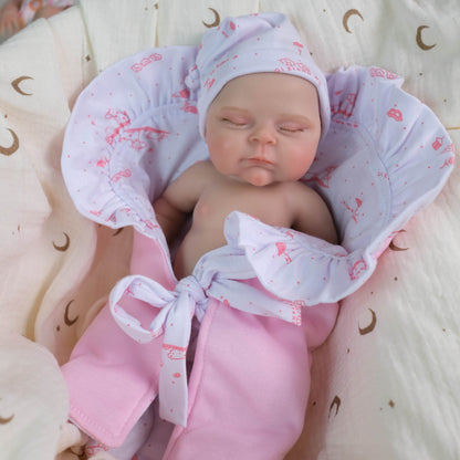 30cm Full Silicone Close Eyes Peaches Reborn Baby Girl
