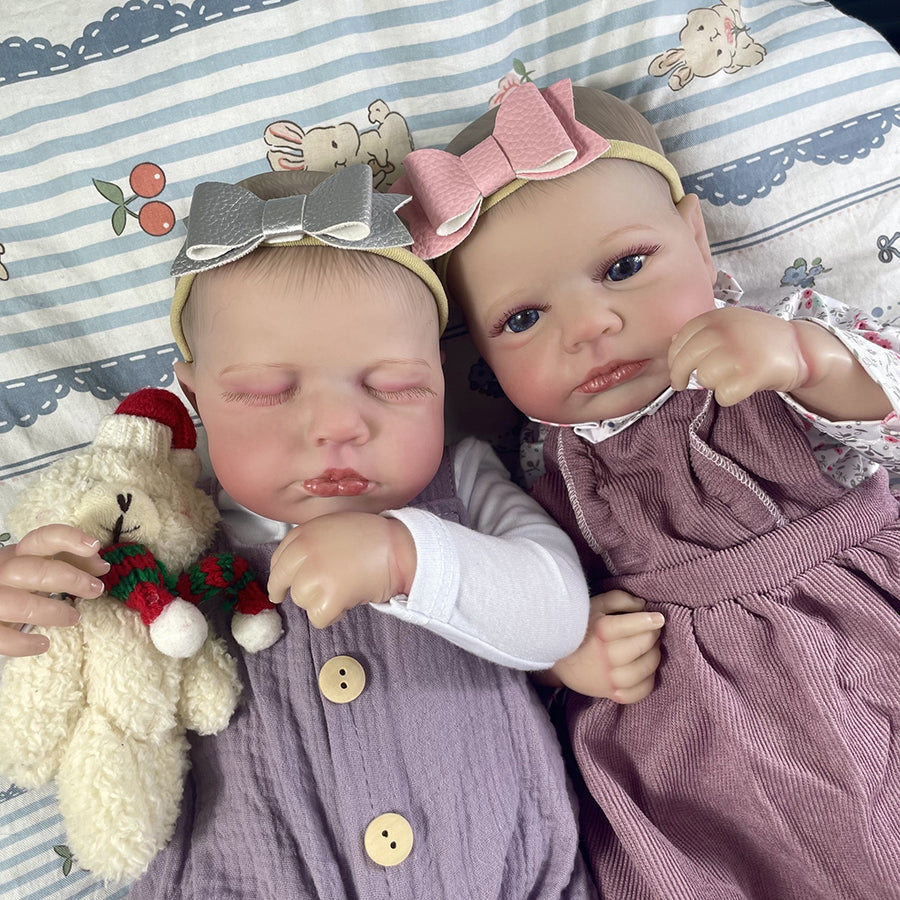 20 pollici realistiche bambole reborn gemelle sorelle-Loulou