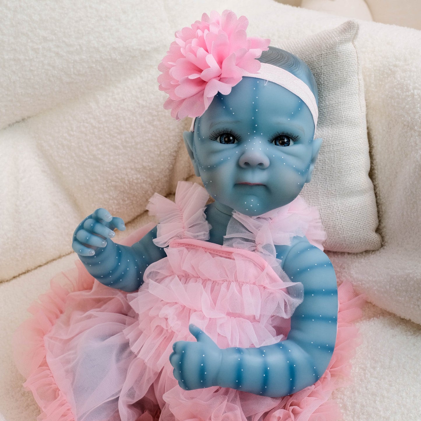 18 Inches Open Eyes Bettie Reborn Avatar Girl In Pink Dress
