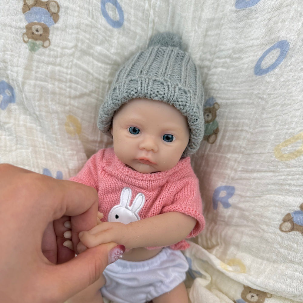 30cm Full Silicone Meadow Reborn Baby Girl in Pink Clothes