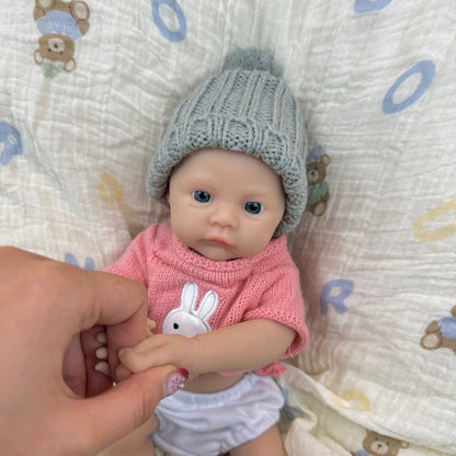 30cm Full Silicone Meadow Reborn Baby Girl in Pink Clothes